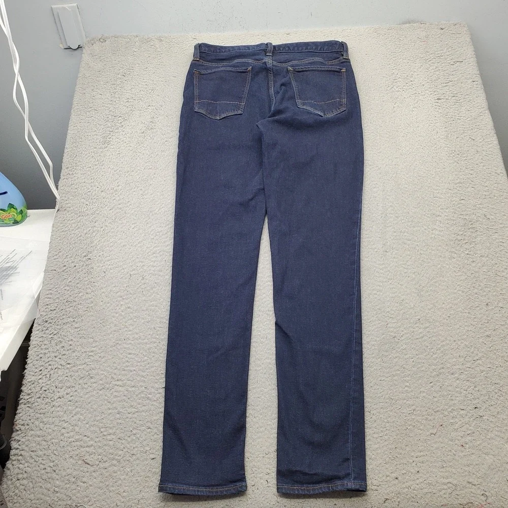 Banana Republic Travel Jeans Men 34x34 Blue Denim Slim Fit Skinny Leg Streetwear